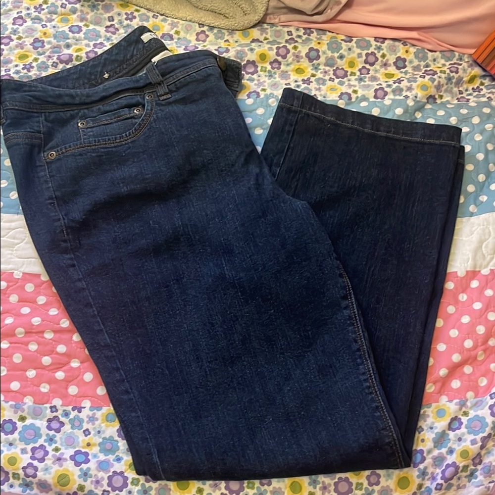 Jones New York Blue Straight Leg Jeans Classic Style